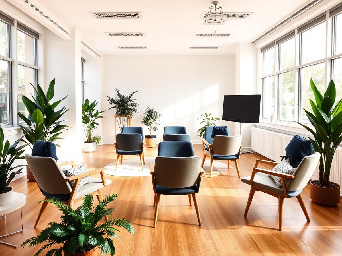 Salle de formation lumineuse
